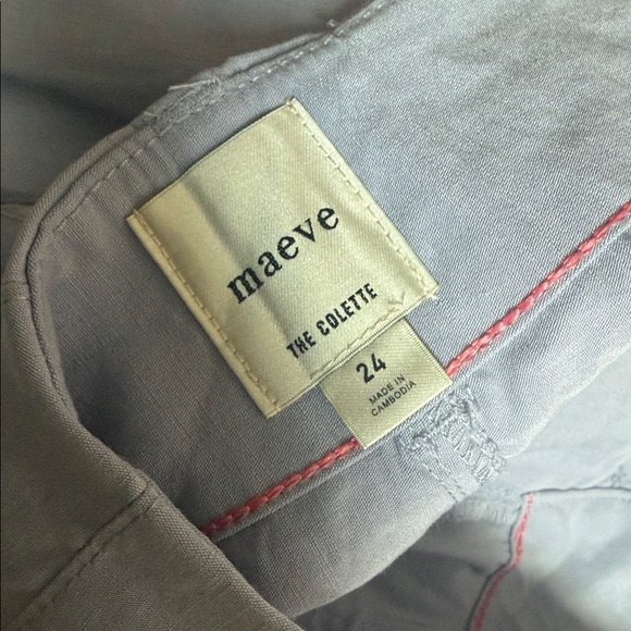 Anthropologie Colette Cropped Wide-Leg Pants Maeve Linen Edition Sz 24 Lavender - Picture 4 of 5